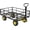 1200 lbs. load capacity | black + yellow, variant on Mesh Steel Garden Cart 900 LBS, 3-in-1 Pullable Garden Wagon with 10 inch Wheels, 180° Rotating Handle for Outdoor, Farm, Lawn and Garden, Heavy Duty Flatbed