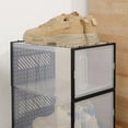 thumbnail image 6 of Hadanceo Clear Plastic Shoe Box Space Saving Stackable Shoe Storage Box Sneaker Container Case Bin with Lid Shoe Organizer, 6 of 14