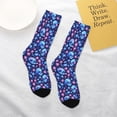 thumbnail image 4 of Goofa Blue Skull Flower Pattern Children's Crew Socks, Kids' Daily Wear and Sports Socks, Breathable Socks, Sports Socks, Moisture-Wicking Socks for Children, 4 of 6