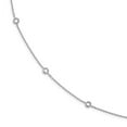 thumbnail image 2 of 925 Sterling Silver Rhodium-Plated 11-Station Cubic Zirconia Polished Necklace 24 Inch, 2 of 2