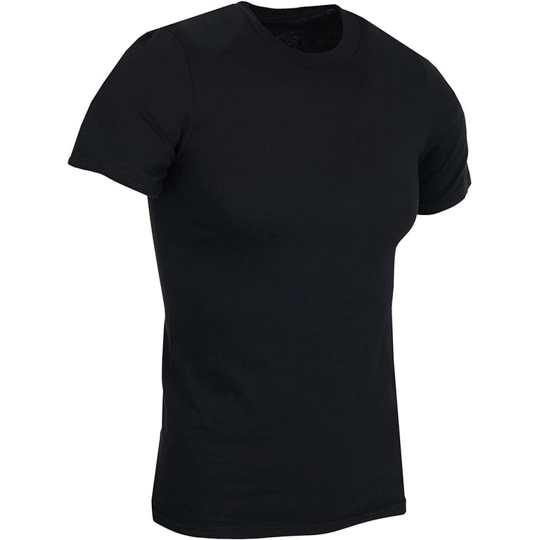 BILLIONHATS 6 Pack Men's Solid Colors Cotton T-Shirts Short Sleeve  Lightweight Tees, Bulk (Black, XX-Large, xx_l) 
