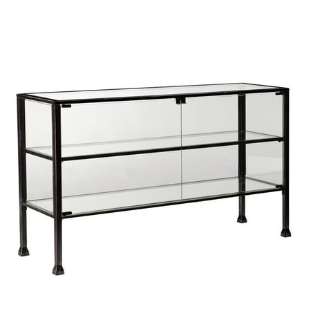 Sei Furniture Terrarium Display Console Table In Black Canada Sei Furniture Terrarium Display Console, Southern Enterprises Terrarium Console Table