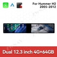 thumbnail image 3 of ZWNAV Double Écran de 12,3 Pouces Radio de Voiture pour Hummer H2 2005-2012 Android Navigation GPS Lecteur Vidéo Multimédia Récepteur Stéréo Unité de Tête, 3 of 15