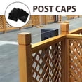 thumbnail image 3 of GAXIRE 5PCS Black Post Caps Fencing Post Caps for Home Garden Plastic Pyramid Covers Outdoor Use, 3 of 8