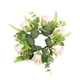 thumbnail image 2 of Corona de rosas artificiales para la puerta principal, centro de mesa con vela de hortensia para bodas y decoración del hogar, 2 of 6