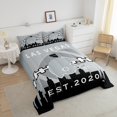 thumbnail image 3 of Football Comforter Set King , Football Fans Bedding Set for Adult,Sports Themed Bed Sets for Rugby Fan,Ball Game Down Comforter with 2 Pillowcases(Las Vegas), 3 of 6