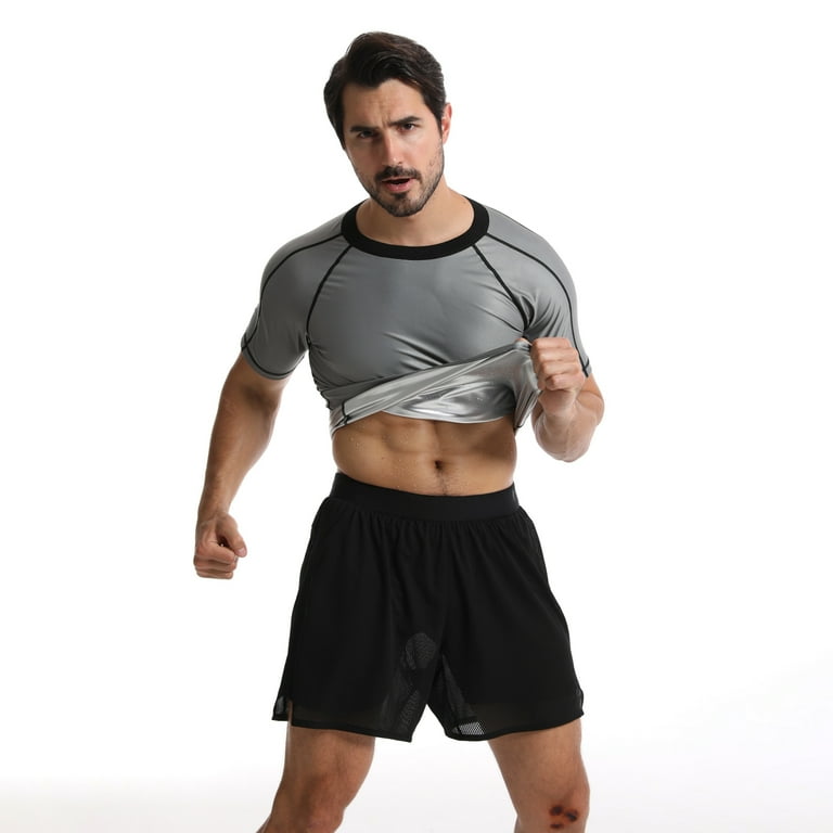 Men's Sauna Shirt – Compression Workout Shirt For Weight Loss, Heat-Trapping, Waterproof, Slim Fit