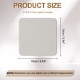 thumbnail image 2 of Uxcell 3 Pcs Faux Leather Coasters, 3.9 x 3.9" Square Coasters for Drinks Heat Resistant Waterproof Oil Proof Non Slip Cup Mat for Office Kitchen Bar Table Desk (Light Gray), 2 of 7