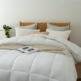 thumbnail image 3 of Alanzimo Down Alternative Queen Size Comforter Duvet inserts, All Season Breather Bedding White Comforter 90x90", 3 of 5