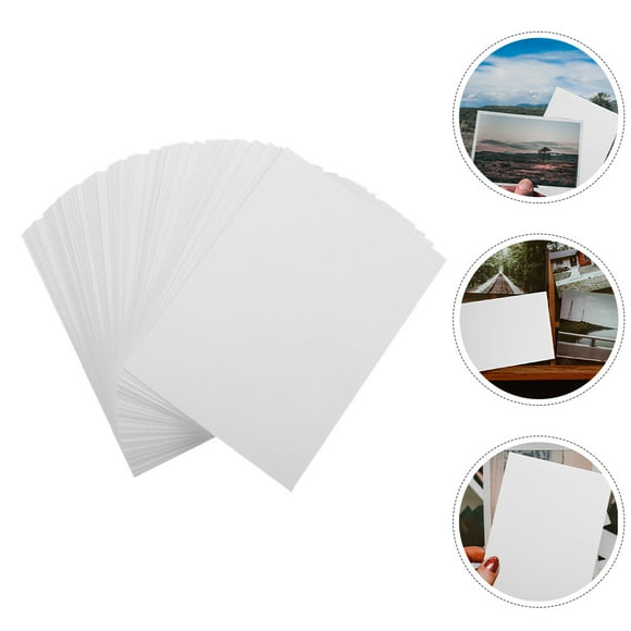 LOLIPPYY 100pcs Glossy Photo Paper Sheets For Printers For Diy Printing Vibrant Colors Easy To Carry Photographic Paper