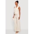 thumbnail image 3 of Women's Textured Knit V Neck Button Front Vest, 3 of 4