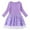 Purple, variant on NAISIBABY Casual Dress for Girls, Long Sleeve Crew Neck Mesh Splicing Cotton Sundress Purple 1-2T
