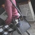 thumbnail image 4 of Bolso de mano para mujer, bolso con asa superior, bolso de hombro tipo bandolera con colgante de pompón, 4 of 7