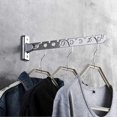 thumbnail image 2 of 2Pcs Wall Mounted Clothes Hanger Clothes Drying Rack Drying Rack 90 Rotation Wall Mounted Foldable Clothes Rack with Screws and Anchors, 2 of 5