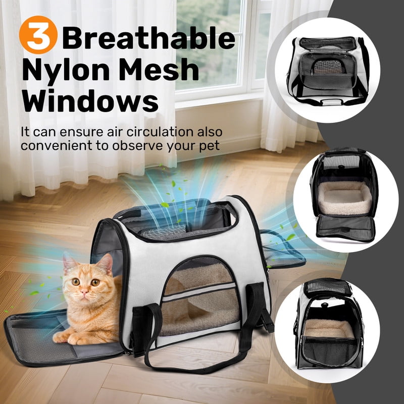 Cat Carriers Dog Carrier For Small Medium Cats Dog Soft Sided, Collapsible Waterproof Travel Puppy Carrier