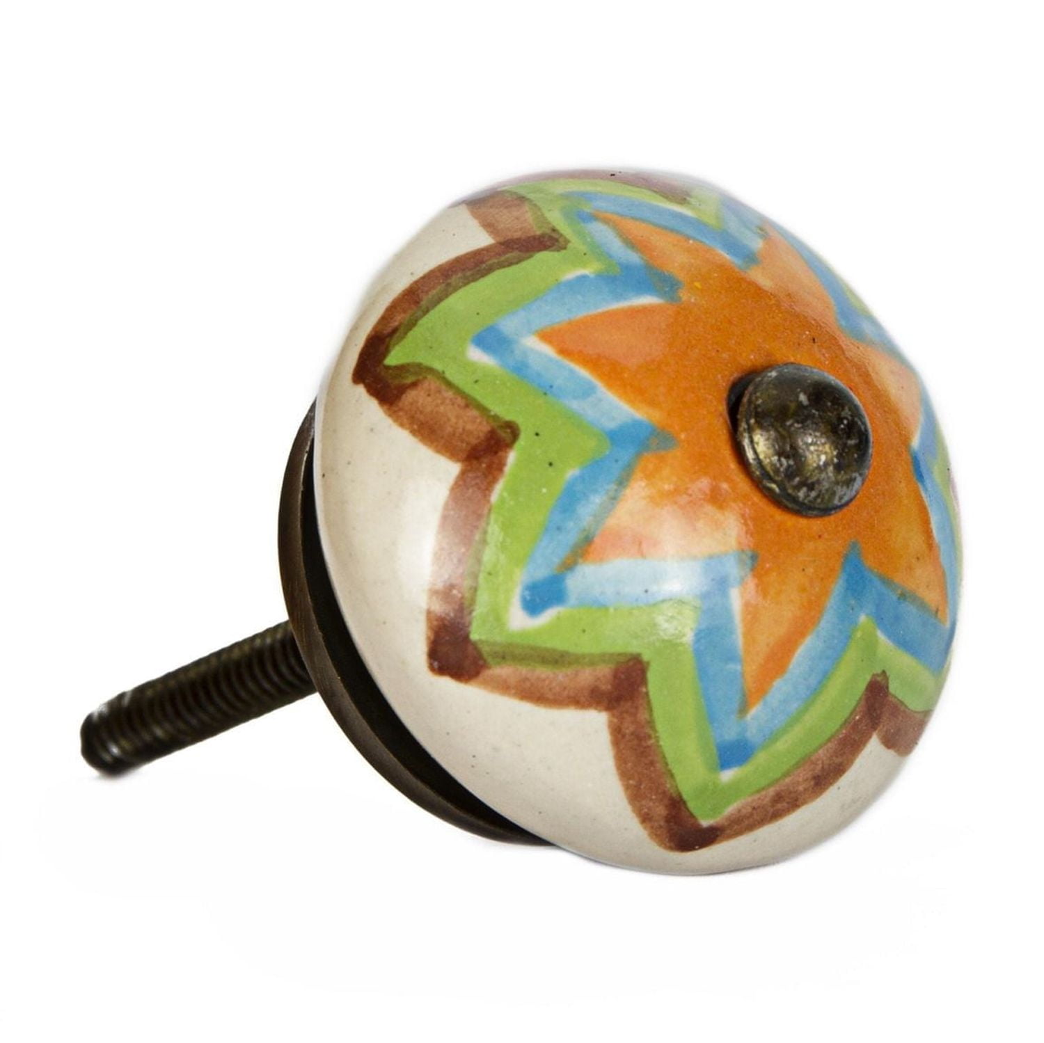 KNOB-IT POIGNÉES PEINTE À LA MAIN EN CÉRAMIQUE (12 pqt) K4002