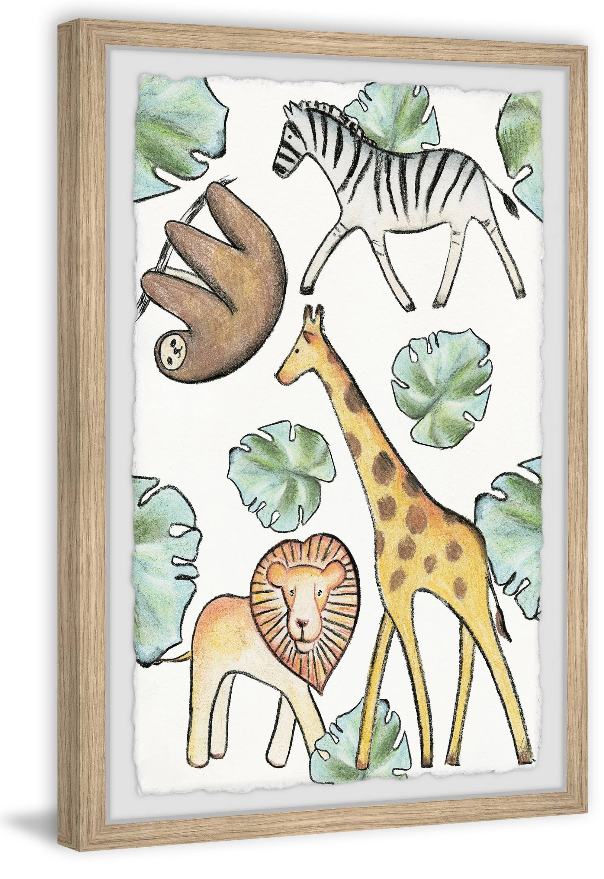 Marmont Hill Jungle And Palm Leaves Framed Wall Art, 20.00" x 1.50"