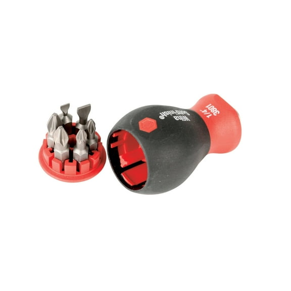 Wiha Softfinish Stubby Bit Holder Set - Slotted, Phillips, 7 Piece
