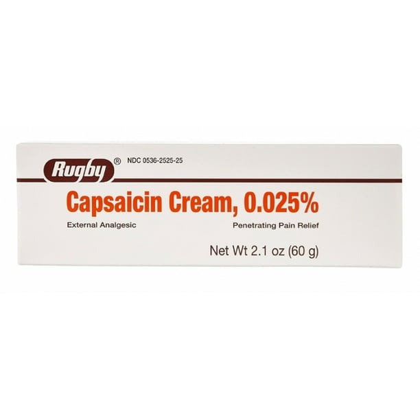 Rugby Capsaicin 0.025 Cream, 2.1 oz. (Pack of 4)