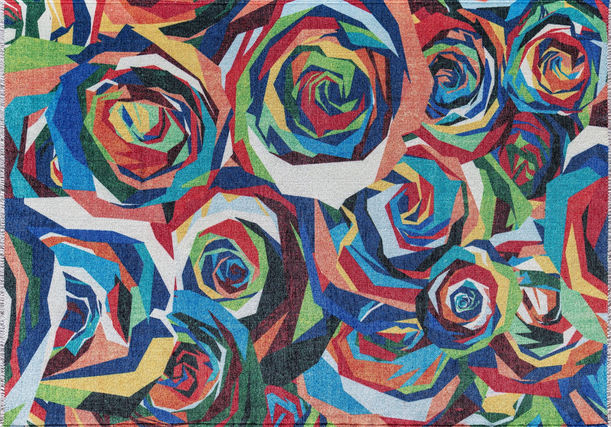 Elizabeth Sutton MI20A Coming Up Roses Abstract/Floral Modern Multicolor Area Rug, 7'10"X10'0"