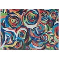 thumbnail image 2 of Elizabeth Sutton MI20A Coming Up Roses Abstract/Floral Modern Multicolor Area Rug, 2'7" x 4', 2 of 6