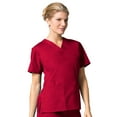 thumbnail image 2 of Maevn CORE Women's Classic V-Neck Solid Scrub Top & Full Elastic Band Cargo Scrub Pant Set [XXS - 3XL], 2 of 5