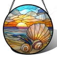thumbnail image 1 of Vidriera colgante AMDERVEN, 16 cm, conchas coloridas, 1 of 7
