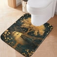thumbnail image 5 of Toilet Rug Rectangle Bathroom Rugs Non-Slip Soft Plush Machine Washable Contour Bath Mat Golden Tree on River Bank 24x16, 5 of 9