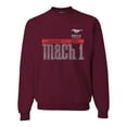 thumbnail image 2 of Wild Bobby, Ford Mustang 50 Years Logo Mach 1 Classic Emblem, Cars and Trucks, Unisex Crewneck Graphic Sweatshirt, Maroon, Medium, 2 of 4