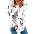 thumbnail image 2 of ICHUANYI Clearance Women's Round Neck Fashion Casual Long Sleeve Christmas Print Sweatshirt Tops Blouse(White, XXL) ICHUANYI WER2023081015441, 2 of 5