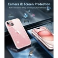 thumbnail image 5 of for iPhone 15-Plus Phone Case: Bling Sparkle Clear Shockproof Anti Yellowing Slim Phone Cover with Camera Lens Protector & Screen Protector, Protective Rugged Case for 15Plus, Glitter Clear, 5 of 14