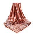 thumbnail image 4 of YUEHUA Satin Silk Scarf Bandana Women Square Satin Hair Wrap Head Scarf Lightweight Neck Scarves Floral Design, 4 of 4