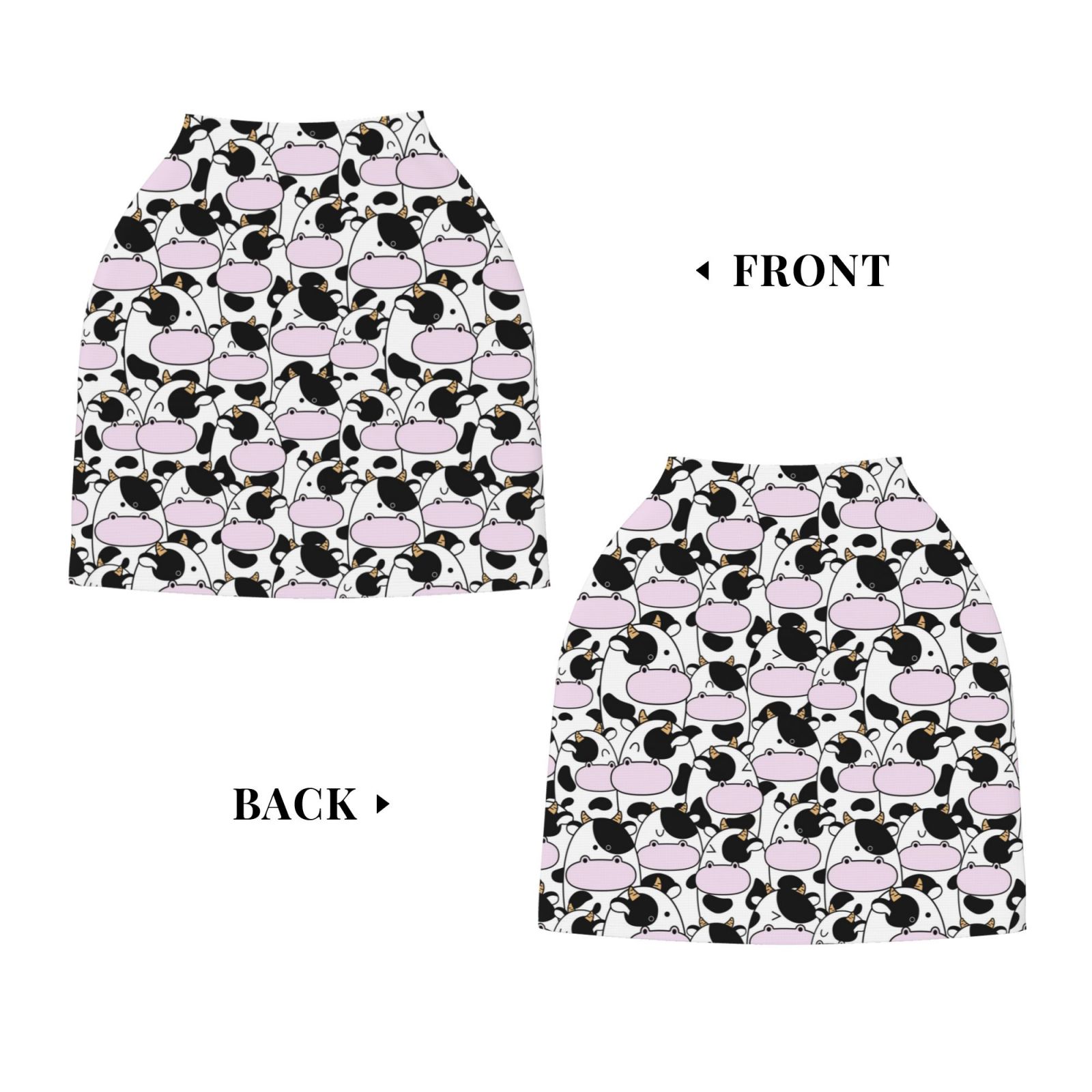 Fotbe Cute Animal with Cow Pattern Car Seat Covers for Babies, Nursing Breastfeeding Cover Infant Carseat Canopy, Soft Stretchy Carrier Cover