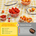 thumbnail image 6 of 48-Piece Deluxe Food Storage Containers Set - Airtight, BPA-Free, Easy-Snap Lids, and Stackable - Includes 24 Containers, 24 Lids, Free Labels, and Marker for Pantry and Kitchen Organization, 6 of 7