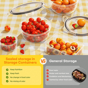 48-Piece Deluxe Food Storage Containers Set - Airtight, BPA-Free, Easy-Snap Lids, and Stackable - Includes 24 Containers, 24 Lids, Free Labels, and Marker for Pantry and Kitchen Organization