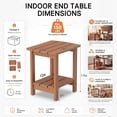 thumbnail image 2 of Ayaya 2-Tier Side Table, Solid Wood Indoor Bedside Table for Small Spaces, Living Room Bedroom Home Office, Walnut, 2 of 7