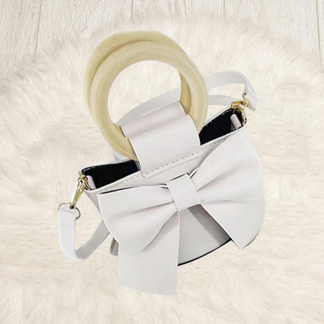 1 juego de bolsos de hombro para hacer bricolaje, material para hacer bolsos de cubo con lazo, bolso de mano de PU, piezas para hacer manualidades, , Blanco Salvador Fabricación de bolsos de bricolaje