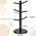 thumbnail image 7 of Black Coffee Mug Tree, Bamboo Mug Holder Base,Coffee Cup Stand Mug Holders with 6 Hooks for Countertop Coffee Mug Rack Organizer Stand for Counter Top, Coffee Bar Accessories, 7 of 7