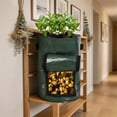 thumbnail image 5 of 10 Gallon Potato Grow Bag With Flap Window, Breathable Fabric Pot With Handles, Vegetable Planter Bag for Patio Balcony Garden, Green, 5 of 9