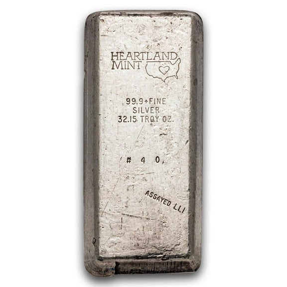 1 kilo Silver Bar - Heartland Mint (#40)