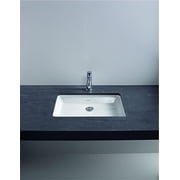 Duravit 0316530017 Duravit 031653-0HOLE 2nd Floor 20-5/8 Rectangular Ceramic Undermount Bathroom Sink with Overflow