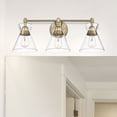 thumbnail image 3 of Golden Lighting Malta 3-light Vanity in Brushed Champagne Brass, 3 of 7
