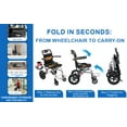 thumbnail image 6 of Adult Wheelchair, Lightweight Foldable Transport Wheelchair, Narrow Doorways Wheel Chair, Travel Wheelchair with Handbrake, Shock-absorbing Load Capacity of 80KG, 12 inch Shock-absorbing Pump, 6 of 9