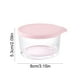thumbnail image 3 of Cuenco de vidrio para aperitivos con tapa | Mini vaso para yogur | Recipiente para salsas | Vidrio de borosilicato portátil y hermético | Apto para microondas | 8x8x5.3 cm | Azul cielo Rosa | 1, 3 of 6