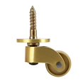 thumbnail image 2 of Ruedas universales de latón con vástago de rueda, ruedas giratorias de rotación de 360 ​​grados, ruedas móviles de Metal de alta resistencia, 4 Uds., 2 of 5