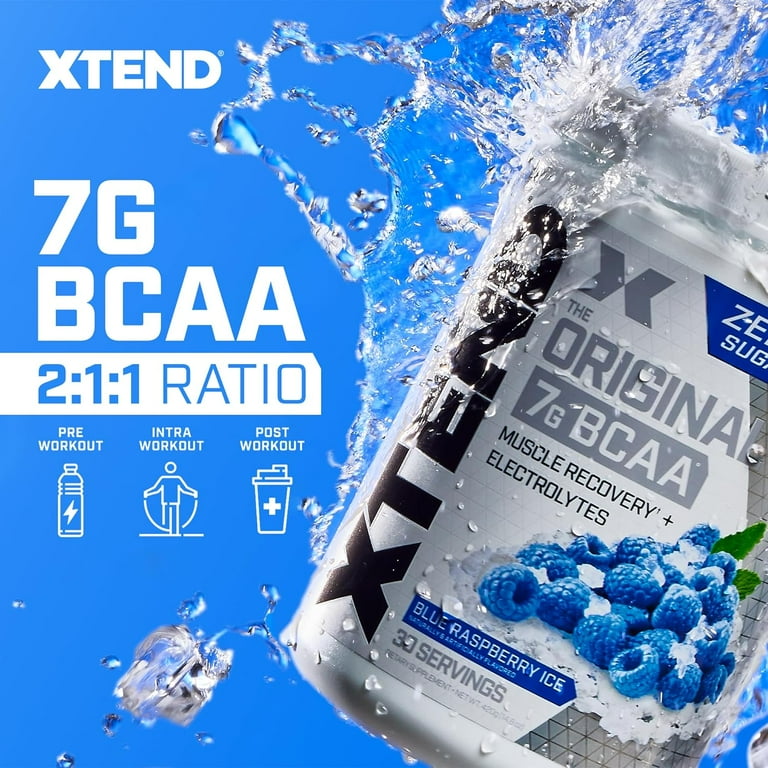 XTEND Original BCAA Powder Blue Raspberry Ice, Sugar Free Post