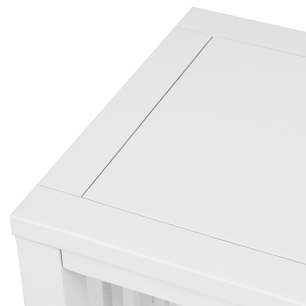 Lowestbest 36" Farmhouse Console Table, Solid Wood Sofa Table with Two Bottom Drawers, Narrow Side Cabinet for Entryway, White Lowestbest 36" Farmhouse Console Table, Solid Wood Sofa Table with Two Bottom Drawers, Narrow Side Cabinet for Entryway, White