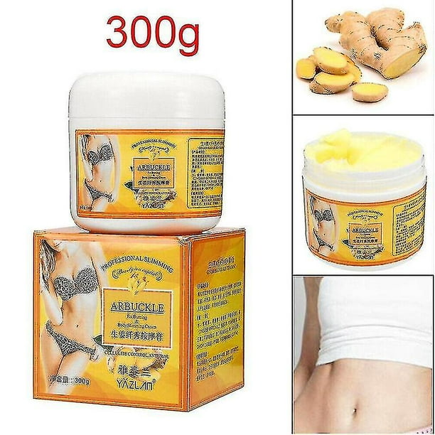 Crema quemagrasas de jengibre de 300g, crema anticelulítica para pérdida de grasa efectiva, adelgazante, crema reductora de grasa corporal, masaje de pierna completa, cintura corporal