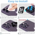thumbnail image 3 of LAICAIW for iPhone 14 Pro/iPhone 14 Pro Max Camera Lens Protector Bling, HD Tempered Glass Shining Decoration Lens Screen Protector Individual Aluminum Alloy Metal Ring, Glitter Purple, 3 of 7