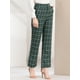 thumbnail image 2 of Pantalones a cuadros casuales Allegra K Verde Negro Blanco XL, 2 of 6